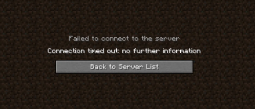 Connection Timed Out Minecraft