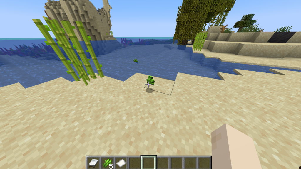 Steps To Make Paper In Minecraft Collecting sugarcane