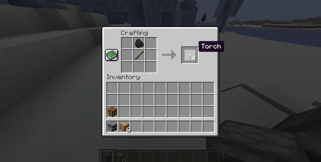 Steps to Make a Torch in Minecraft