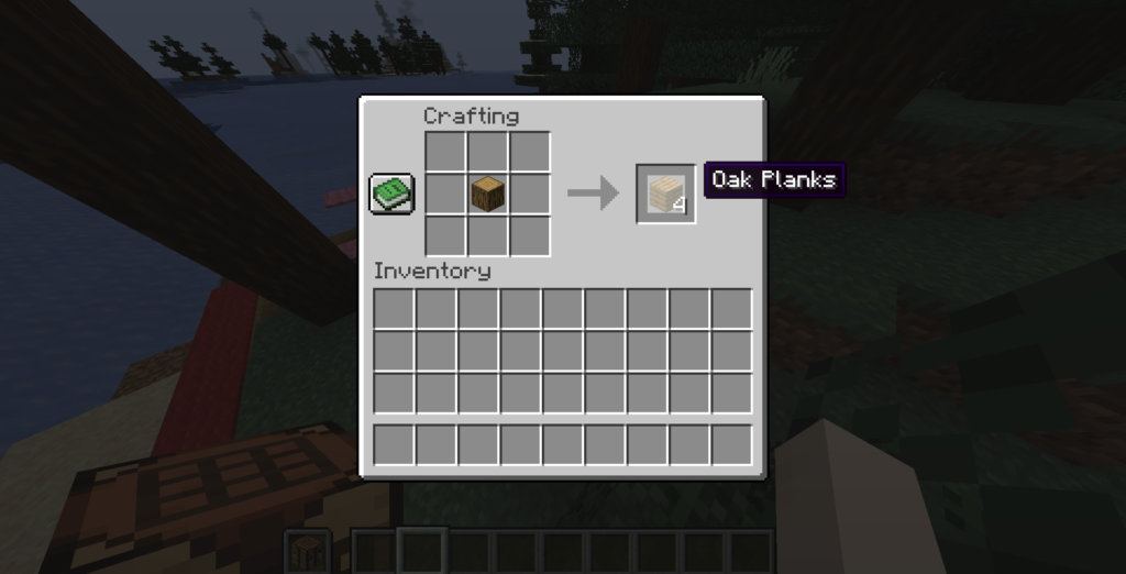 Materials Required to Make a crafting table in Minecraft