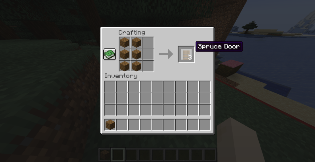 Steps to Make a Door in Minecraft
