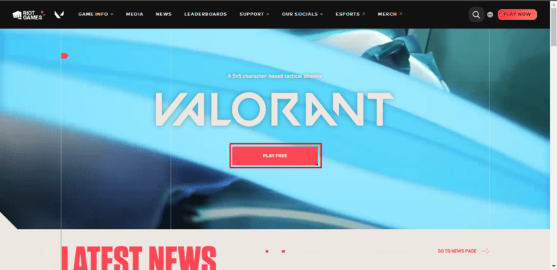 Valorant website