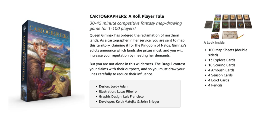 Cartographers, A Roll Player Tale