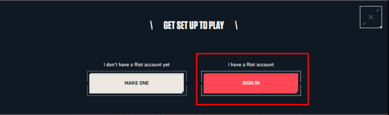 Riot Account Sign in
