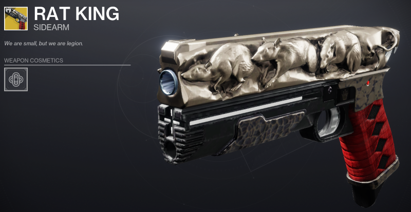 Rat-King-Sidearm weaponry in Destiny 2