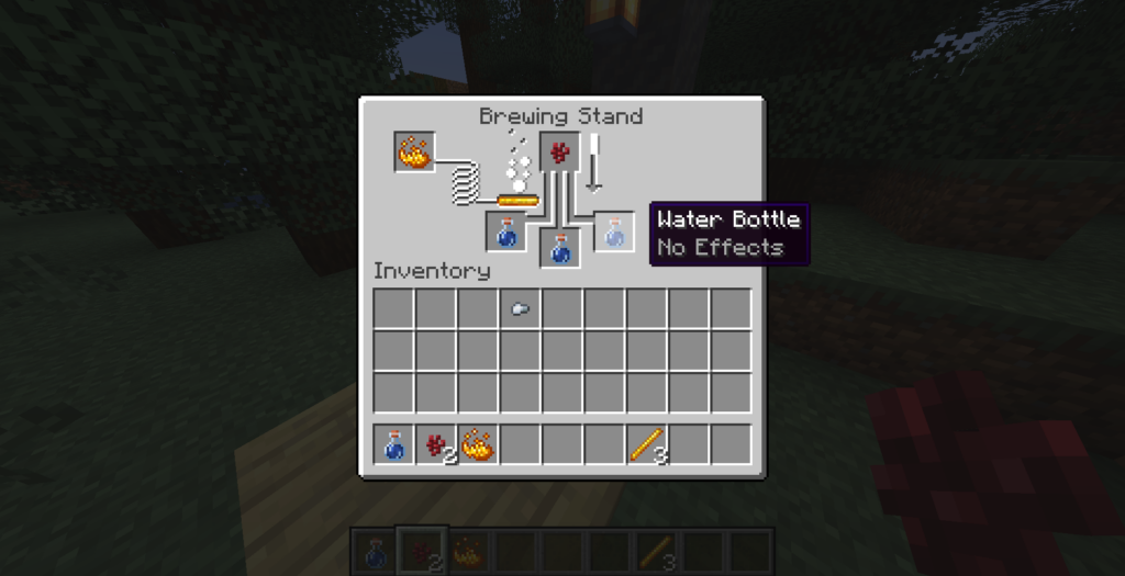 put items in the Brewing Stand