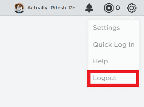 logout of old Roblox account