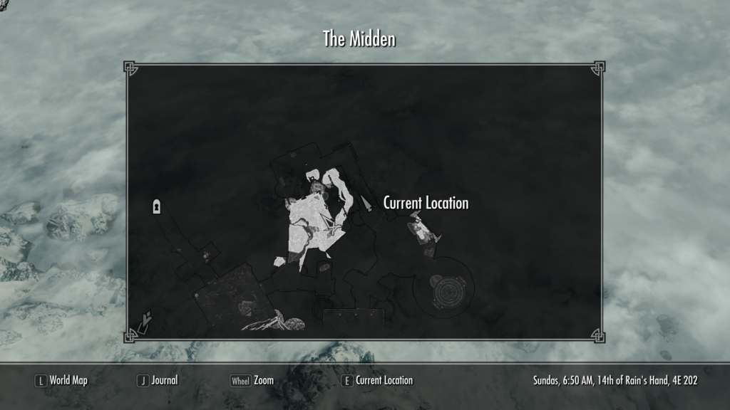 Map location of The Midden and Antronach Forge Skyrim