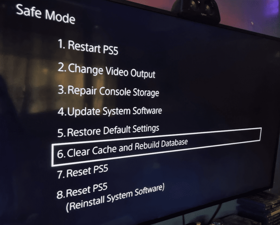 clear-cache-and-rebuild-database - Fix PS5 Controller Lag