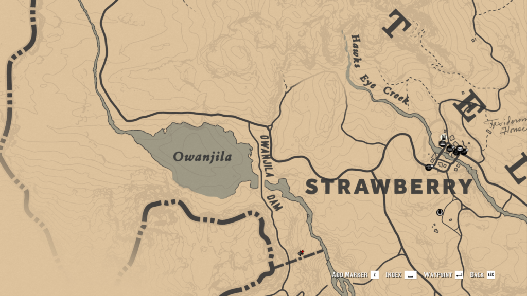 Owanjila Dam Moose Locations in Red Dead Redemption 2