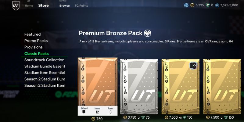How To Make Coins in FC 24 With the Bronze Pack Method?